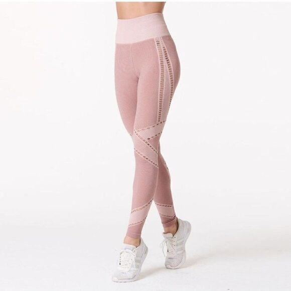 nux Principle Leggings Gray Jacquard S NWT - Picture 8 of 9